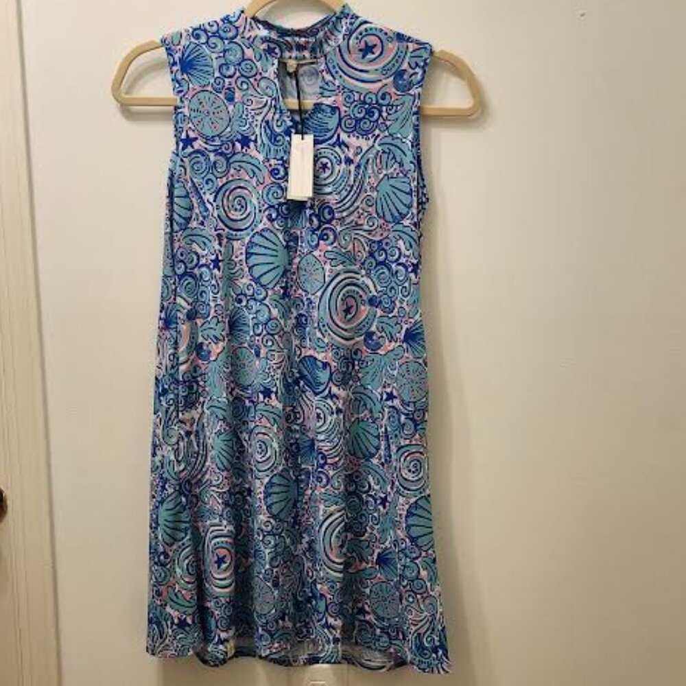 Simply Southern size YTH-M sleeveless pocketed shift Dress